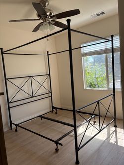 Queen canopy bed frame
