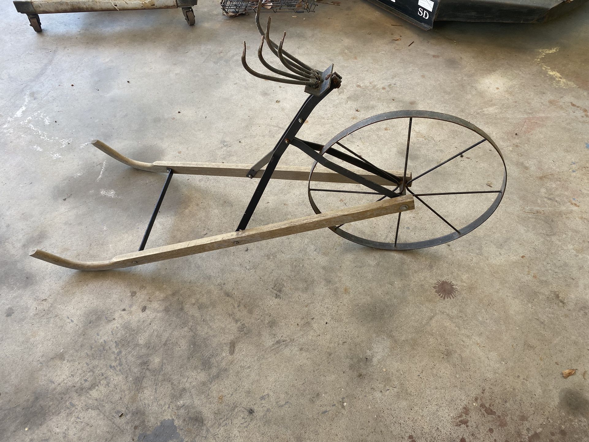 Antique Garden Tiller