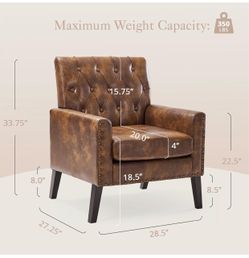 Tufted Faux Leather Accent Chairs