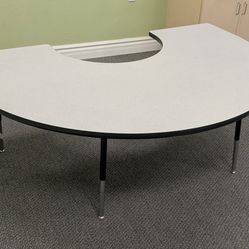 Commercial Grade Kids Horseshoe Half Round Activity Table