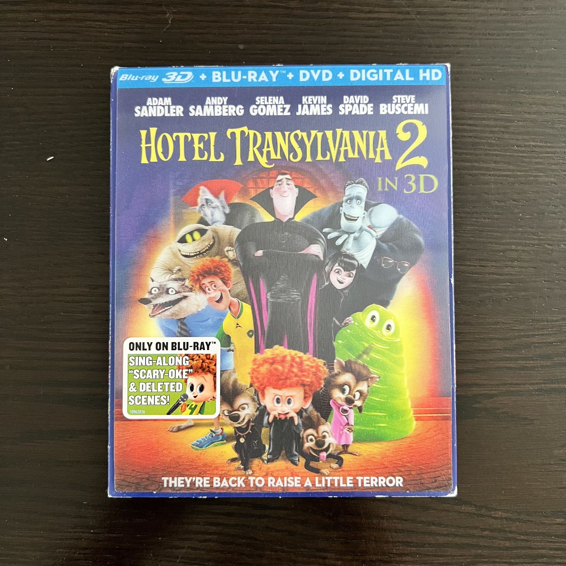Hotel Transylvania 2 3D Blu-Ray, Blu-Ray, Digital Copy Movies w/ Slipcover
