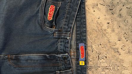 Dark Wash Empyre Denim Jeans with Logo Patch