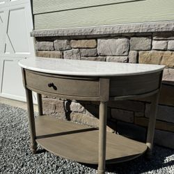 Pottery Barn Marble Console Table 