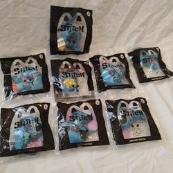 Stitch Plush Lot McDonald’s  Disney 2022 NEW Sealed Set 1-8