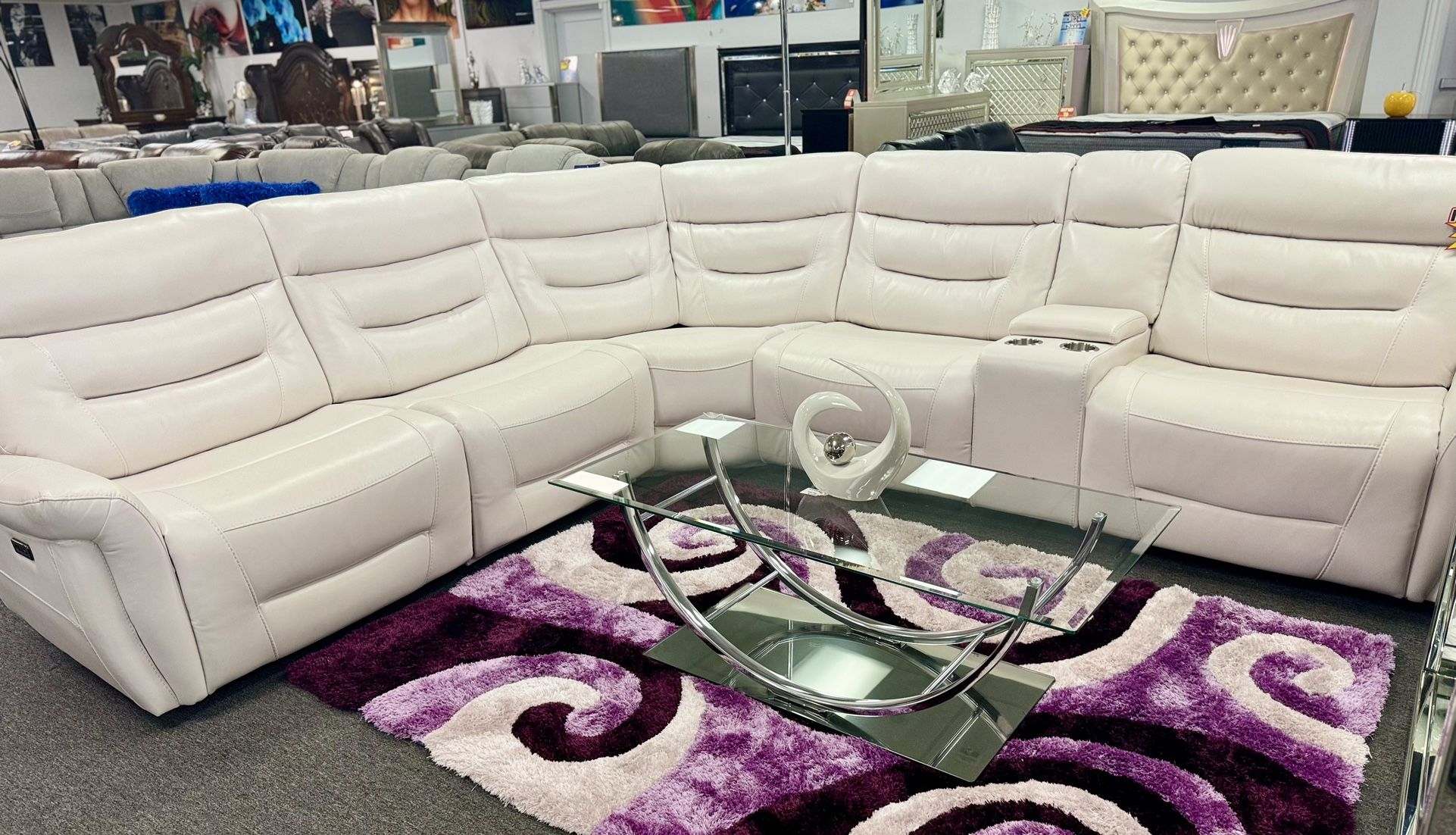 4th Of July Pre Sale‼️Beautiful White Power Reclining Sofa Sectional Available Amazing Deal $1999