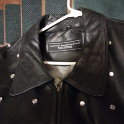 Rhinestone Leather Jacket
