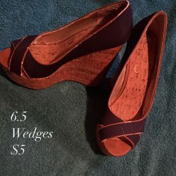 Navy Blue Wedges