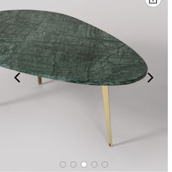 Green Marble Mid Century Coffee Table