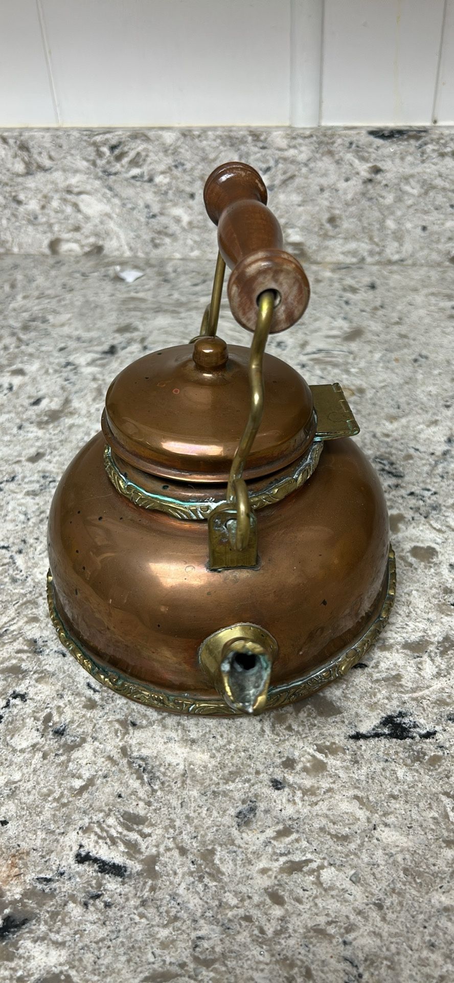 19Th Century, Mexican Tea Kettle, Brass, And Copper