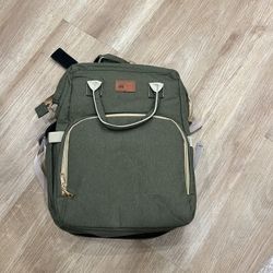 (olive)Diaper Backpack with Changing Station