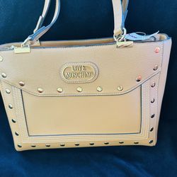 Love Moschino Studded Faux Leather handbag NWT