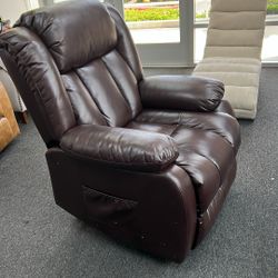 Electric Lift And Massage Leather Recliner