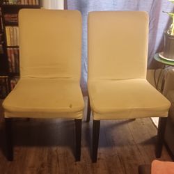 2 Ikea Dining Chairs - Removable Covers