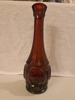 Vintage Wheaton 9" Tall Bullseye Glass Bud Vase
