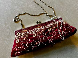 Antique style 3 way clutch purse