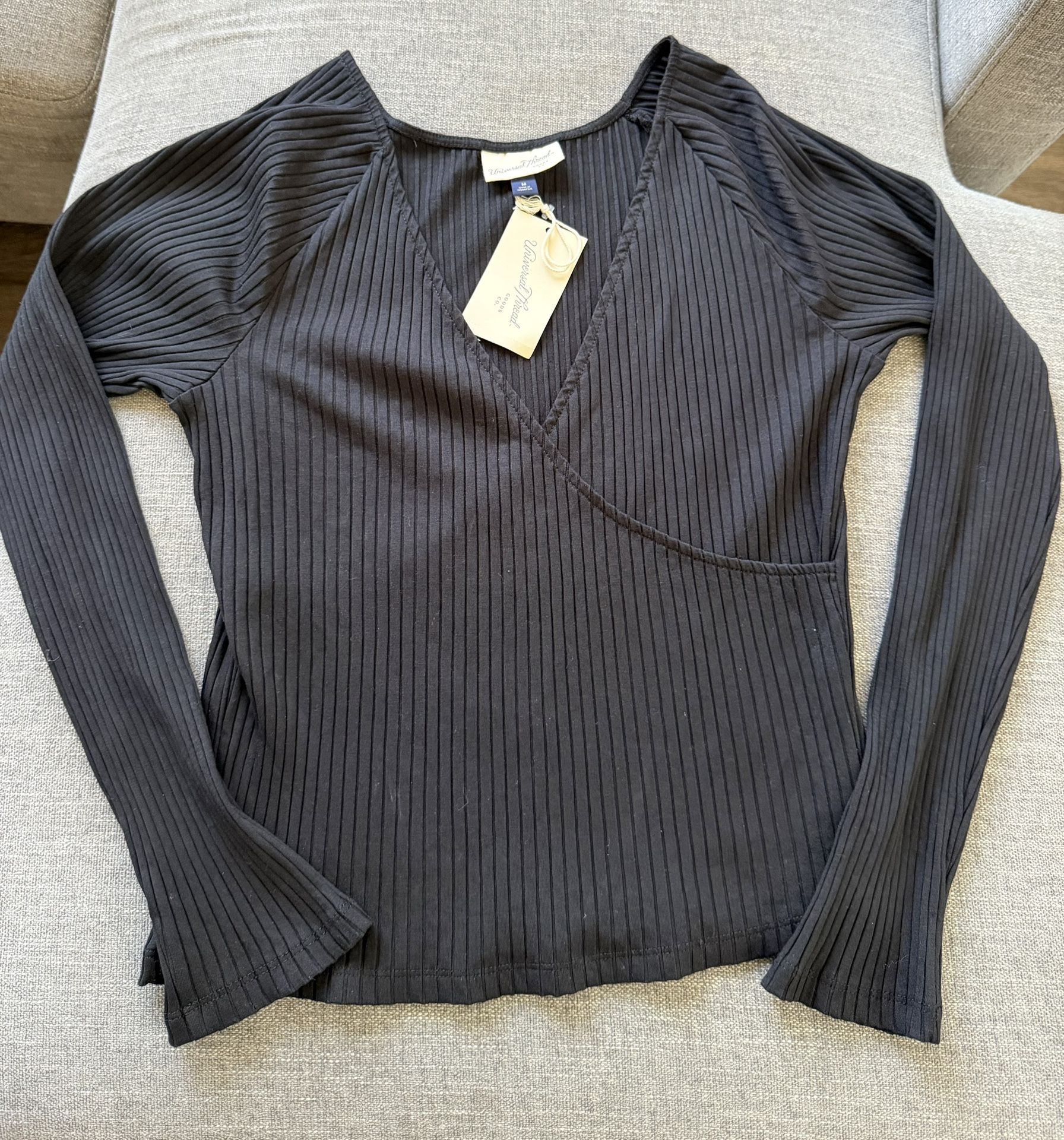 Black Vneck Long Sleeve