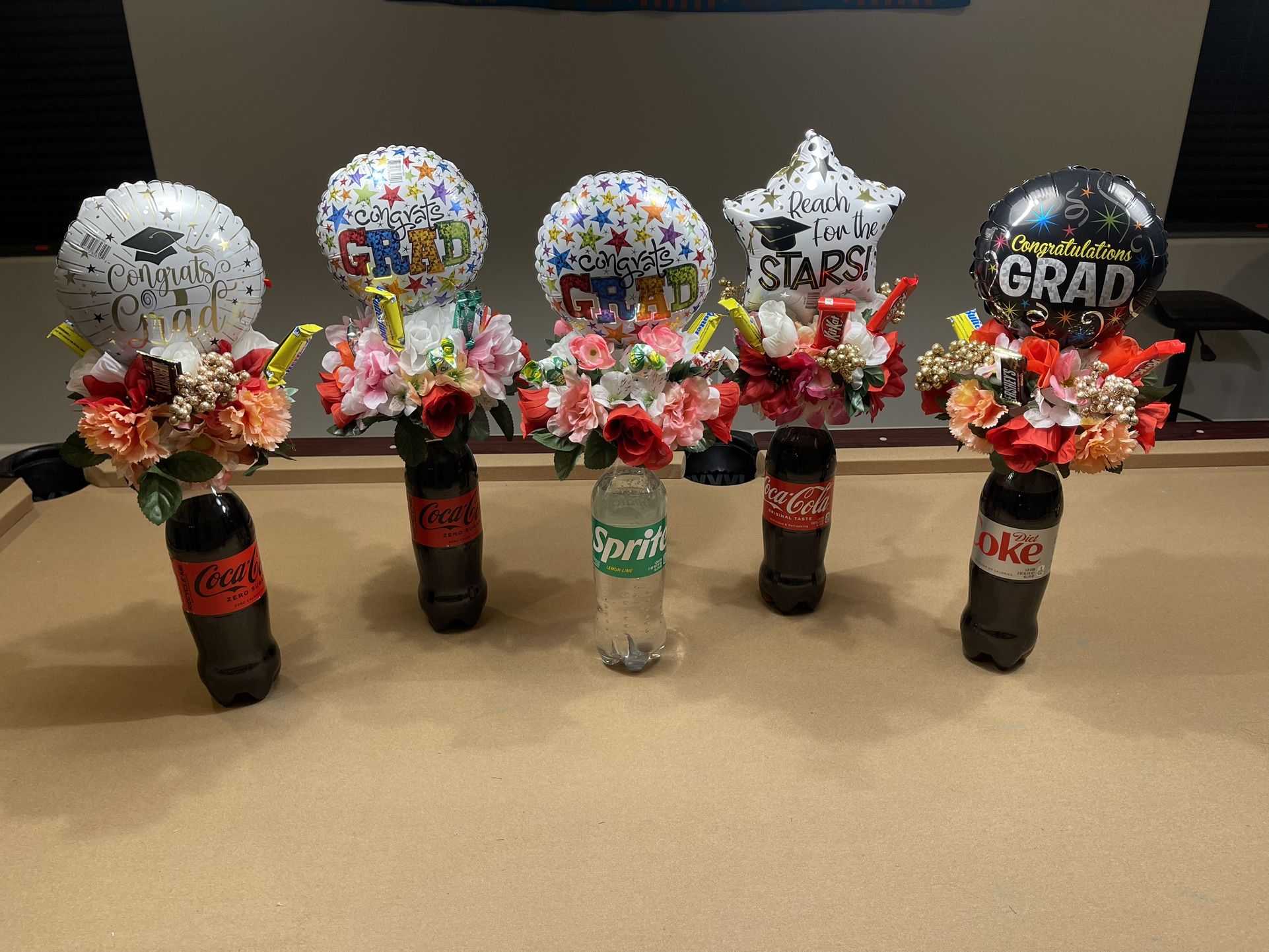 Soda Graduation Flower Bouquets