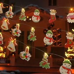 Christmas Lantern Lights Indoor Battery Operated, LED Xmas String Lights Tree Hanging Decorations with 3 Modes for Gate Party Indoor Outdoor Decor (Xm
