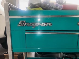 Vintage 1994 SnapOn Teal Rolling w/Tool Cart w/Tools – KR-4200 Series