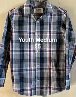 Urban Pipeline Long Sleeve Button Up Shirt Youth Medium