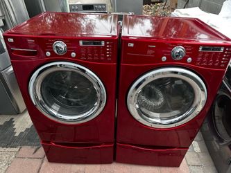 LG Tromm washer and electric dryer