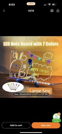 Usb Led Light Up Acrylic Easel 