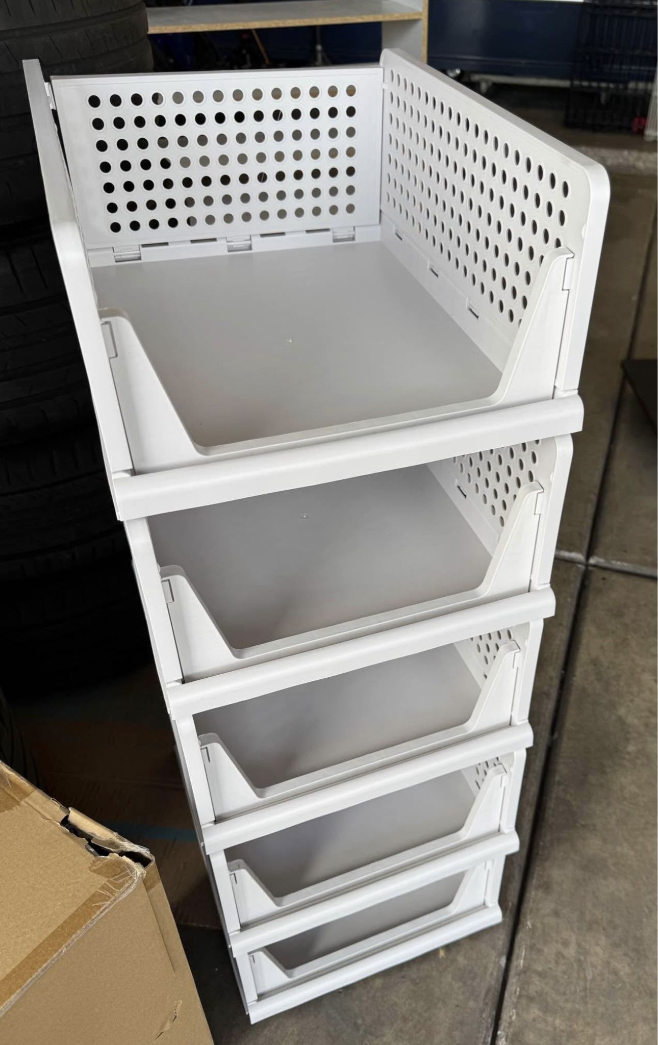 New 5 Stackable Folding Storage Bins $35 Gilbert And Ray Rd. Check All Pics And Offers.