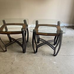 Glass End Tables (2)