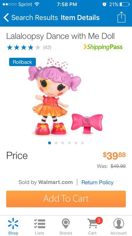 Lalaloopsy dance with me doll