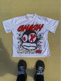 GNASH Oversized Tee – Red/White – Size XS