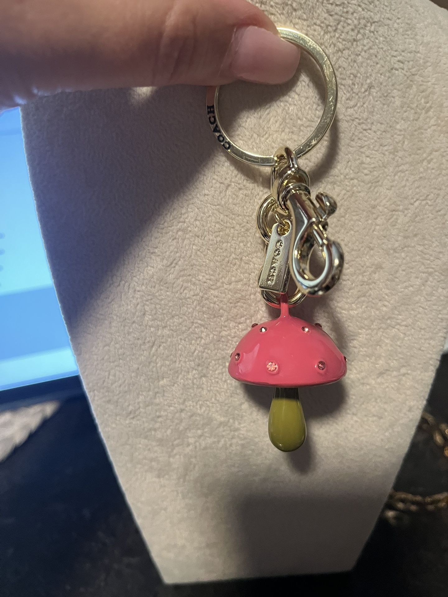Pretty Pink Mushroom Bag Charm/Keychain♥️