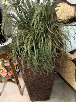 Indoor Vase decorative green plastic plants