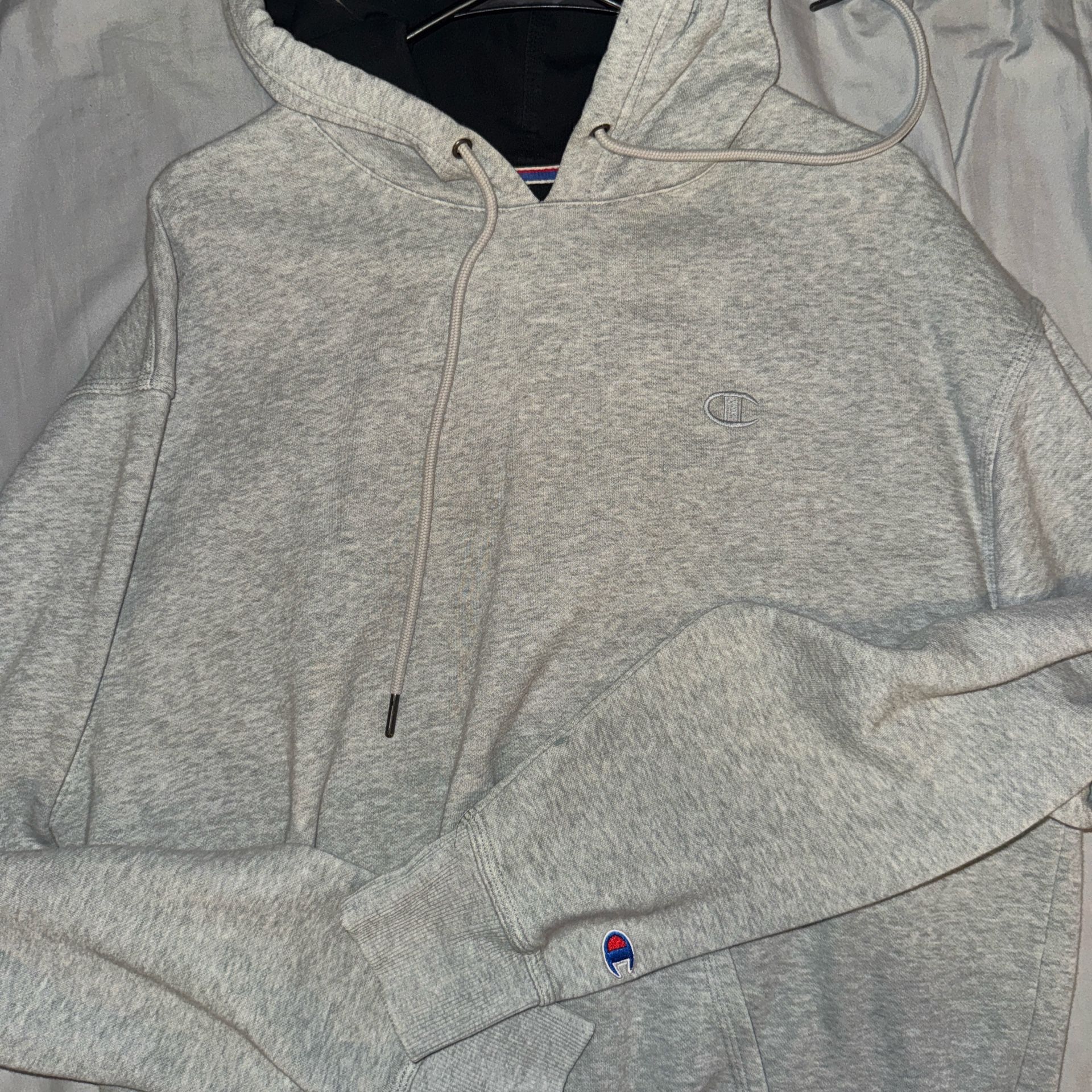 Men’s Champion Hoodie (Grey) Size L