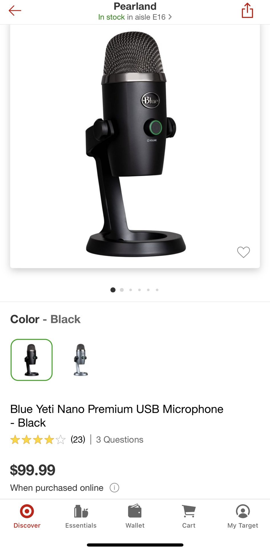 Blue Yeti Nano Premium Usb Microphone - Black : Target