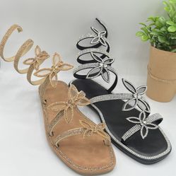 Butterfly Wrap Up Sandals