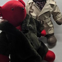 Vintage 1983 North American Bear Co. – Humphrey Beargart & Lauren Bearcall – Celebrity Teddy Bears