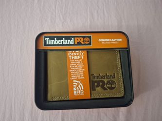 Timberland Pro Genuine Leather Billfold Wallet Light Brown