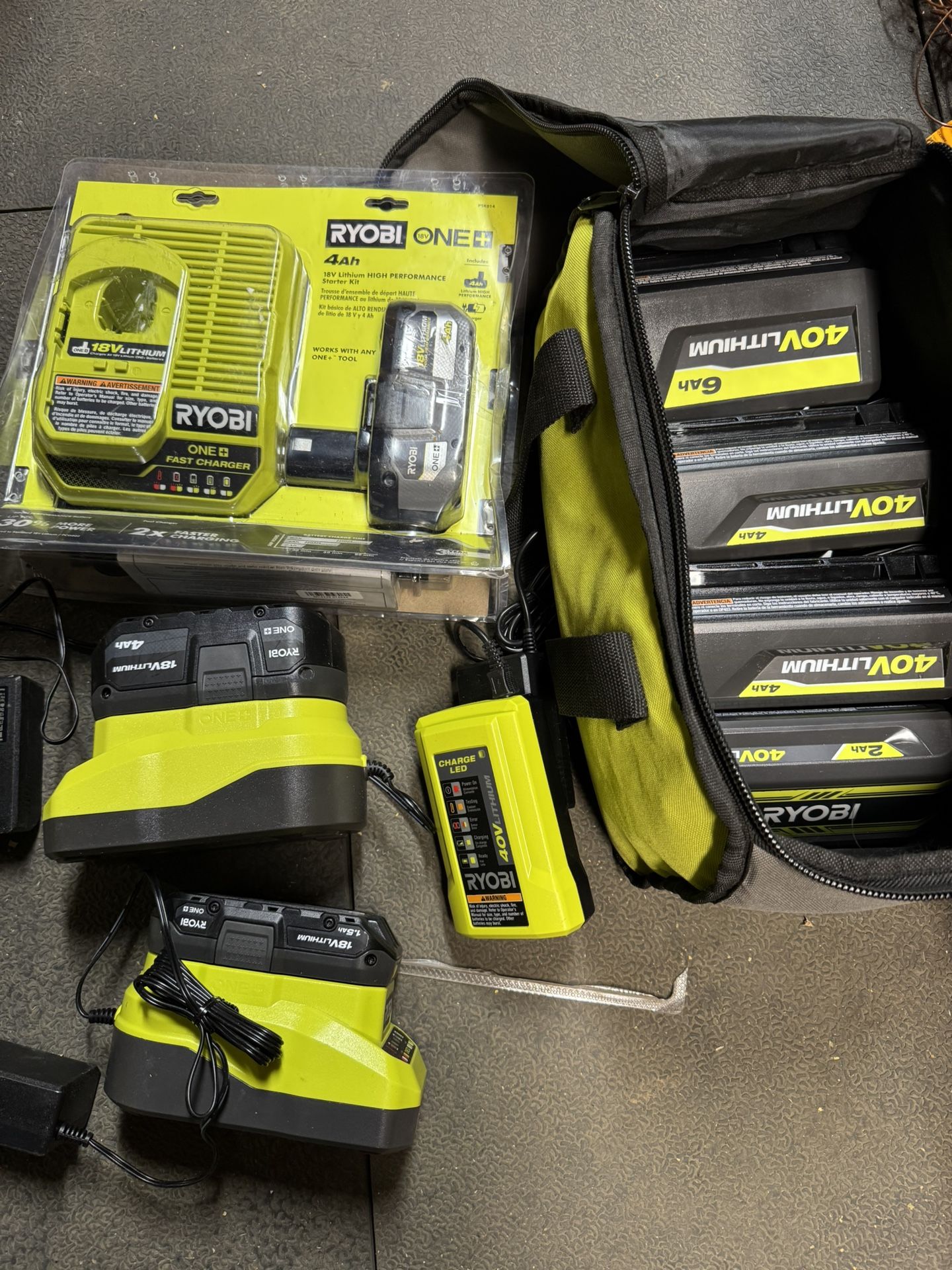 Ryobi Batteries 18v 40v 