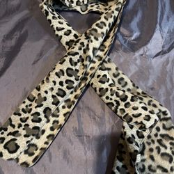 Animal Print Fleece Scarf