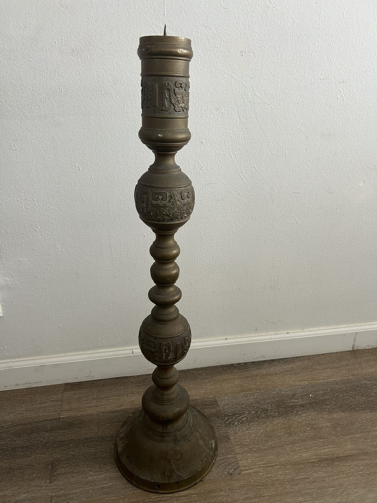 Upright Candle Stand. Brass