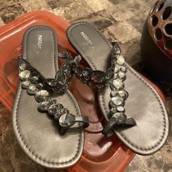 Ladies Blingy Rhinestone Sandals