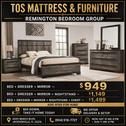 Remington Bedroom Group Furniture Set 🚚WE DELIVER🚚