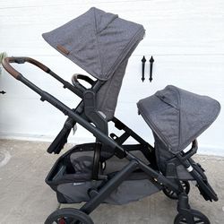 Like New Uppababy Vista V2 Double Stroller With Bassinet