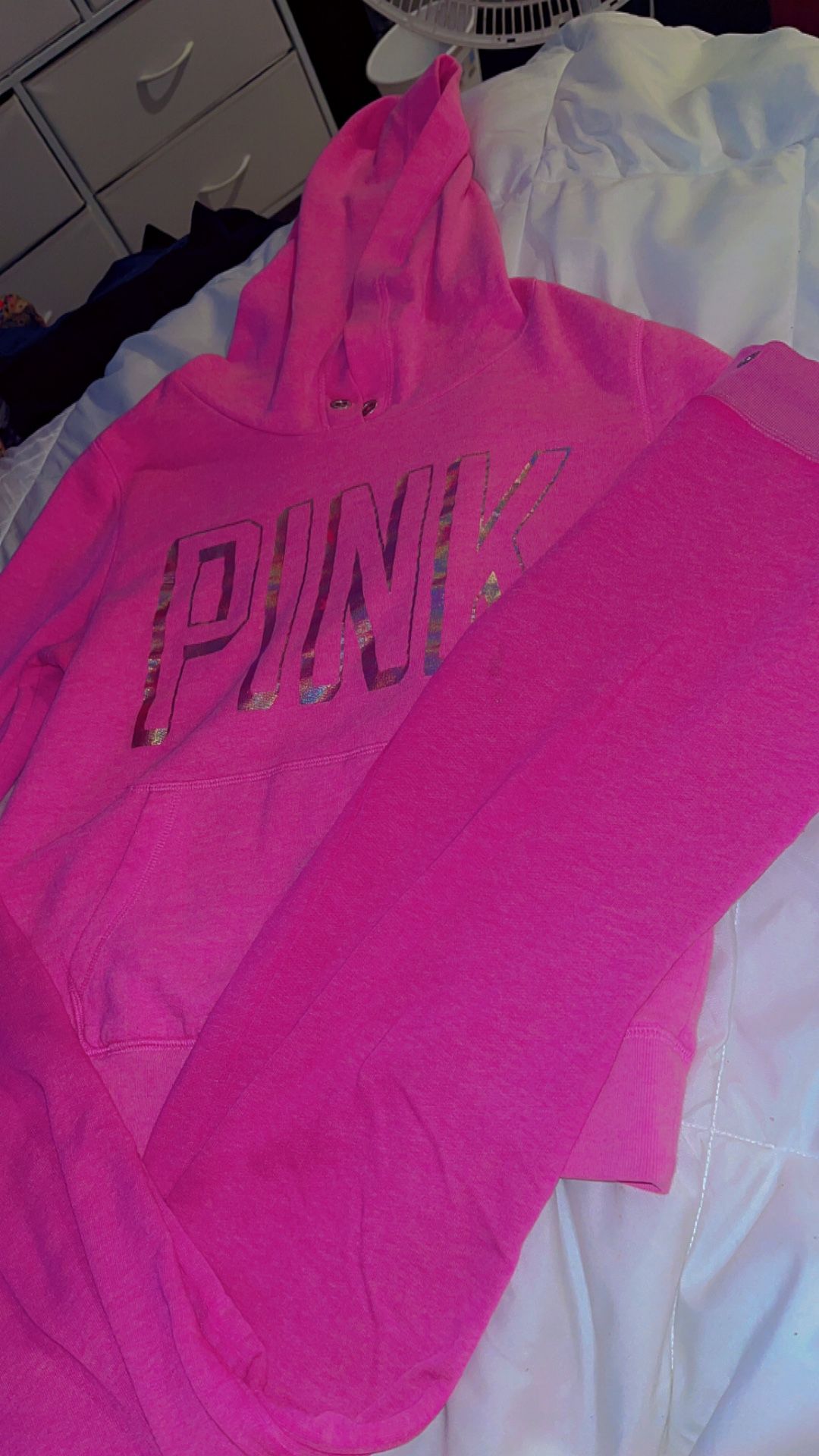 Victoria Secret Pink Hoodie and Sweatpants Matching Set