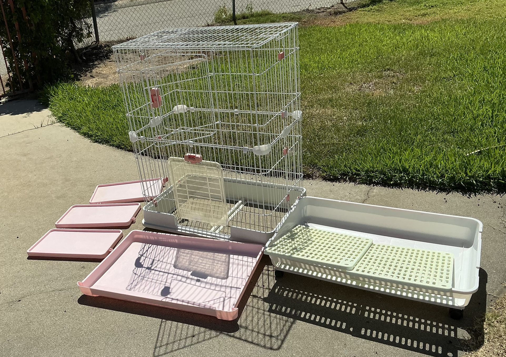 White And Pink Cat Condo