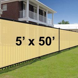 (New) $35 Outdoor 5x50’ Privacy Fence Wall Cover Garden Yard Backyard (3 colors)