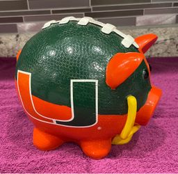 University of Miami Hurricanes Football Piggy Bank