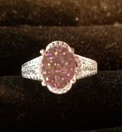 Pink Druzy ring