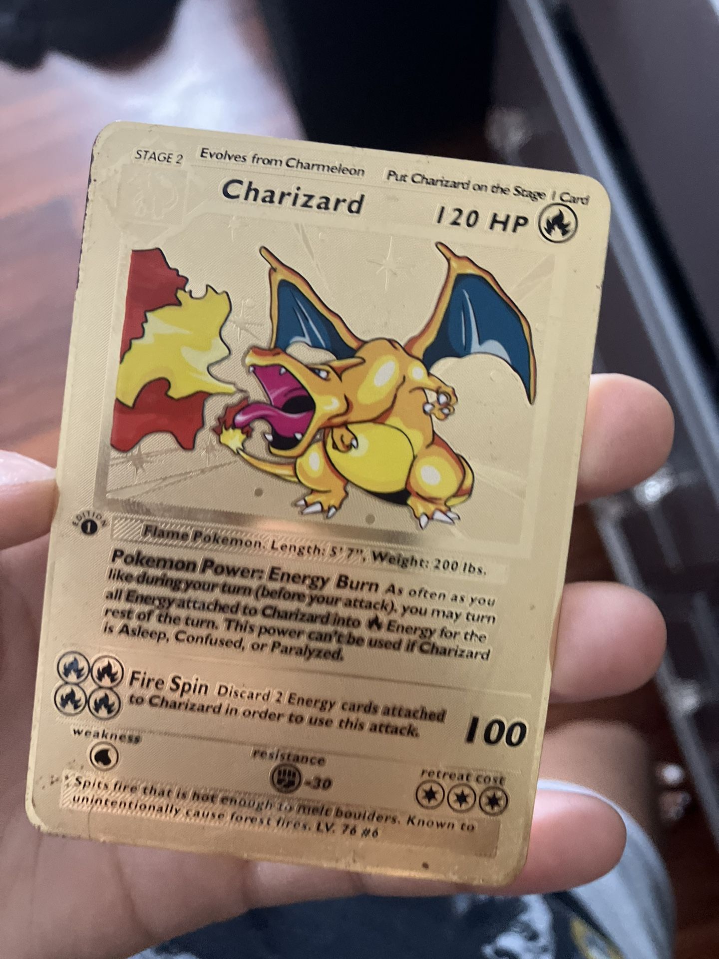 Pokémon Celebrations Gold Metal Charizard Card 4/102 Ultra Premium Pristine cond