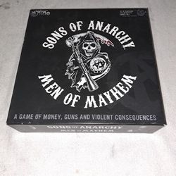 Sons Of Anarchy Men Of Mayhem Board Game In Excellent New Condition (Is Complete Nothing Missing)